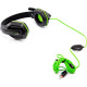Наушники Gemix W-330 Gaming Black/Green, 2 x Mini jack (3.5 мм), накладные, регулятор громкости, каб